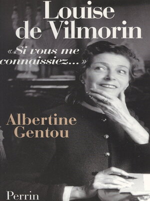 cover image of Louise de Vilmorin